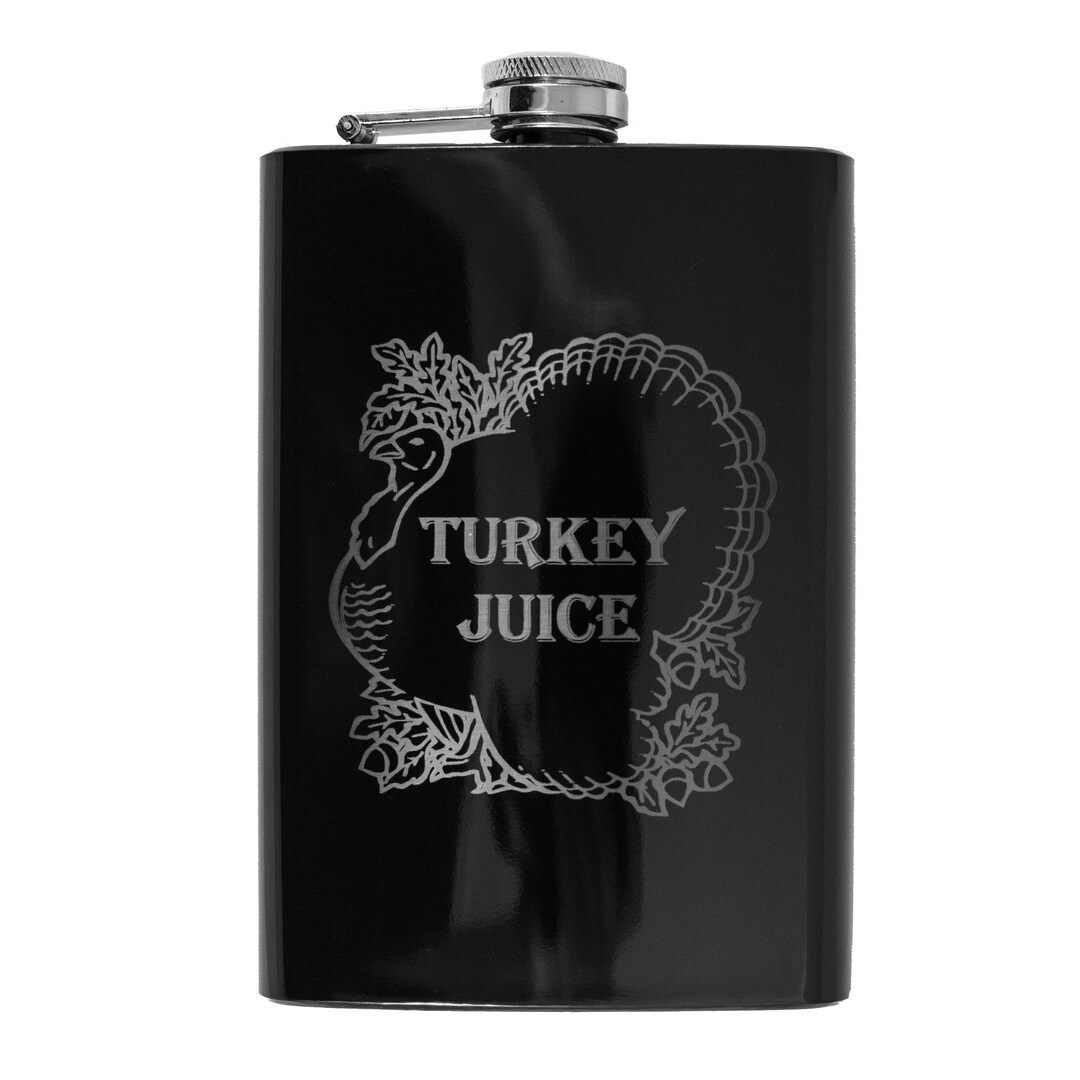 8oz Turkey Juice Black Flask 8oz Turkey Juice Black Flask